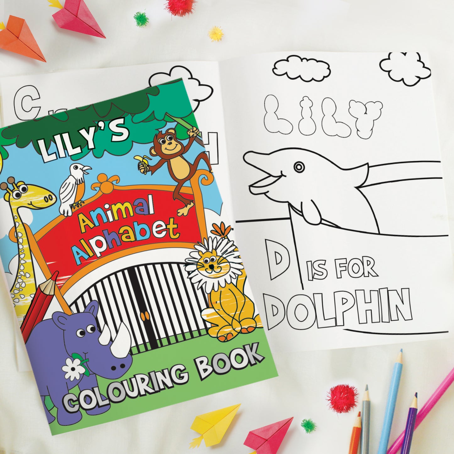 Personalised Children’s Zoo Colouring Book