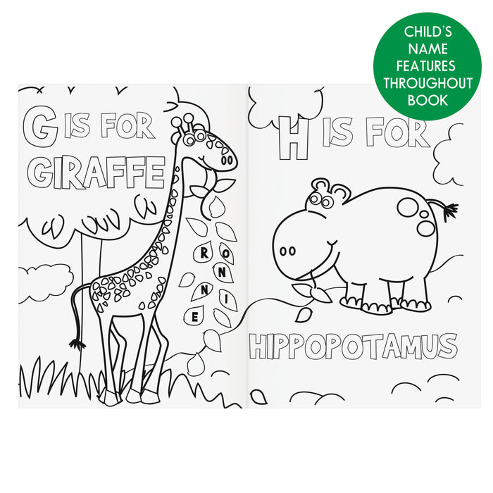 Personalised Children’s Zoo Colouring Book