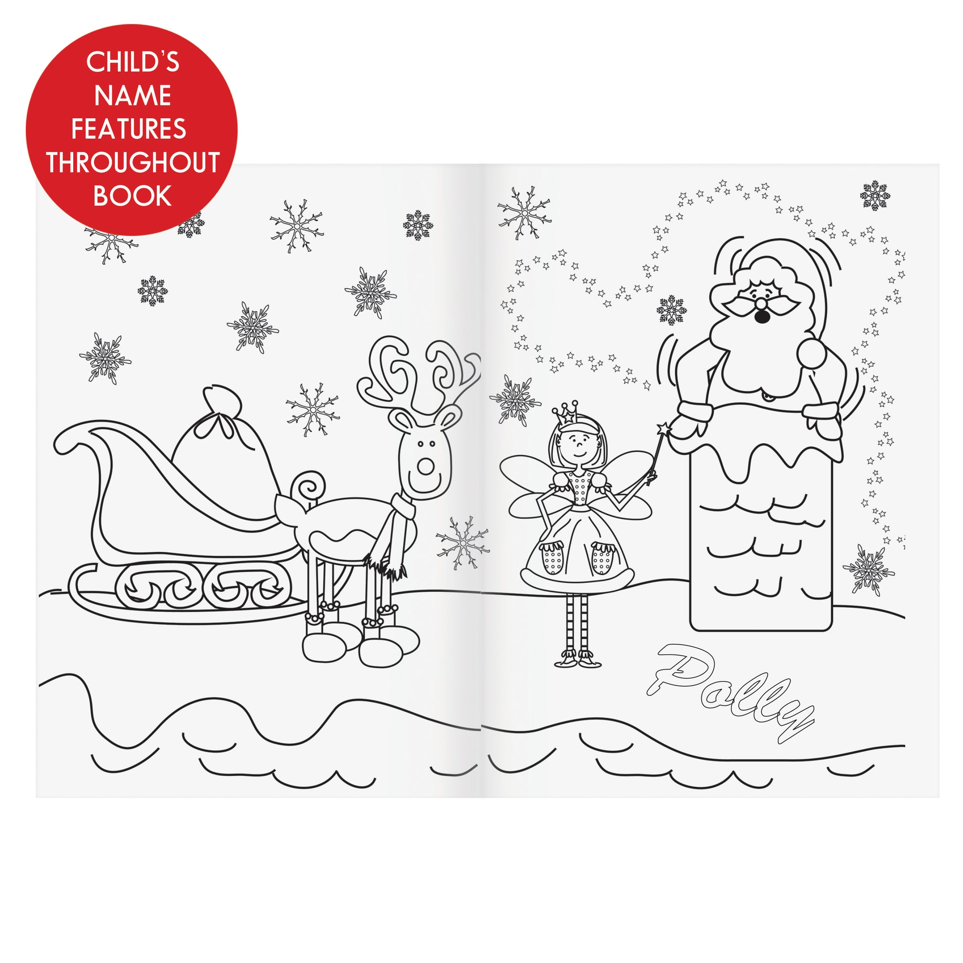 Personalised Children’s 'It's Christmas' Fairy Colouring Book