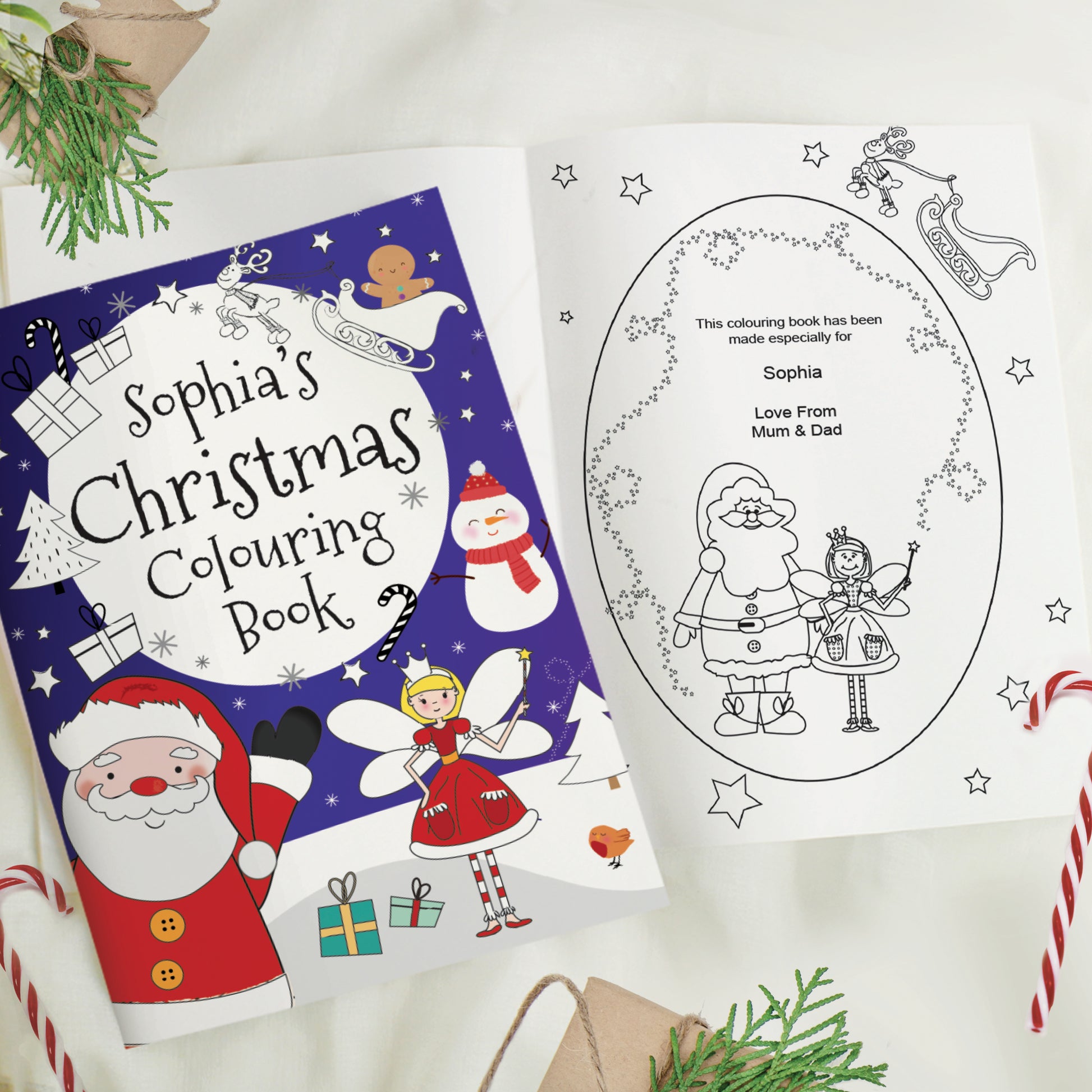 Personalised Children’s 'It's Christmas' Fairy Colouring Book