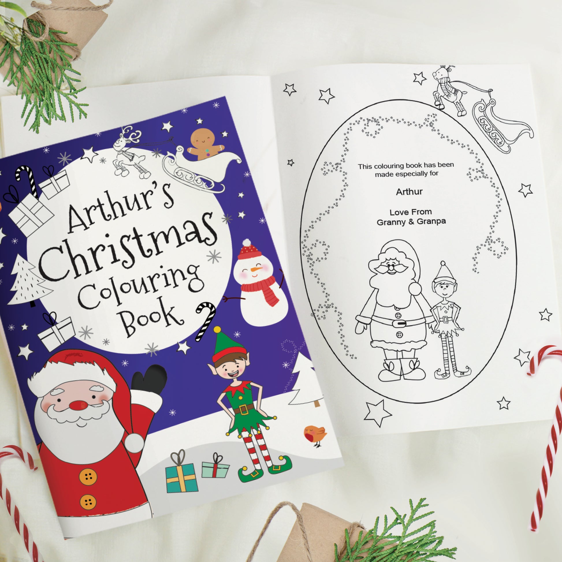 Personalised Children’s Its Christmas Elf Colouring Book