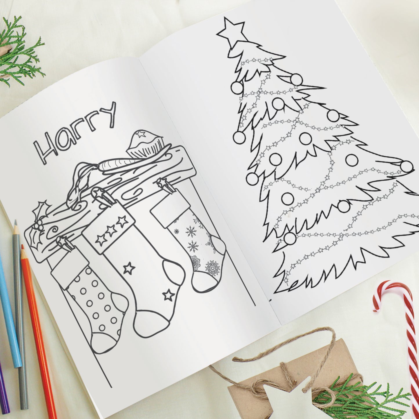 Personalised Children’s Its Christmas Elf Colouring Book