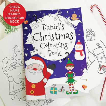 Personalised Children’s Its Christmas Elf Colouring Book