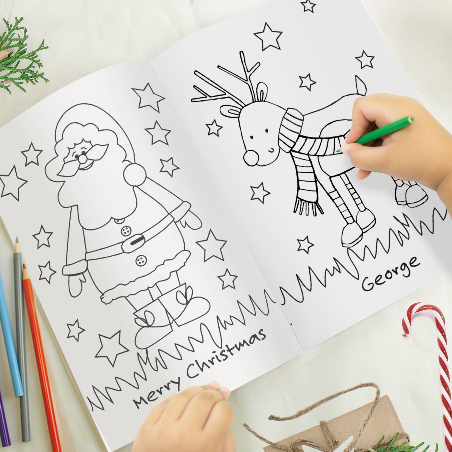 Personalised Children’s Its Christmas Elf Colouring Book