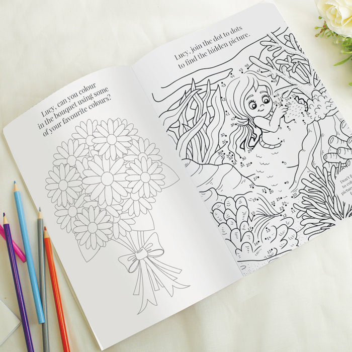 Personalised Children’s Pink A4 Wedding Activity & Colouring Book