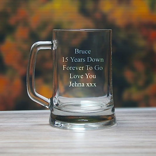 Personalised Engraved 14oz Tankard Beer Glass