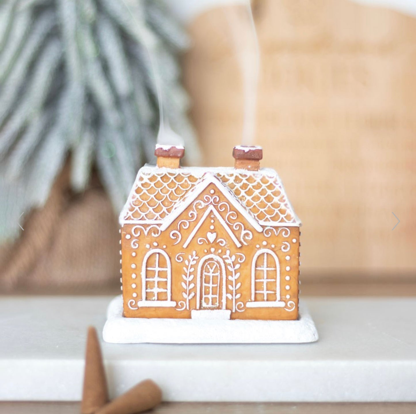 Christmas Gingerbread House Incense Cone Burner