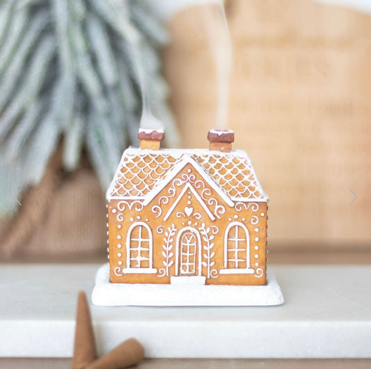 Christmas Gingerbread House Incense Cone Burner