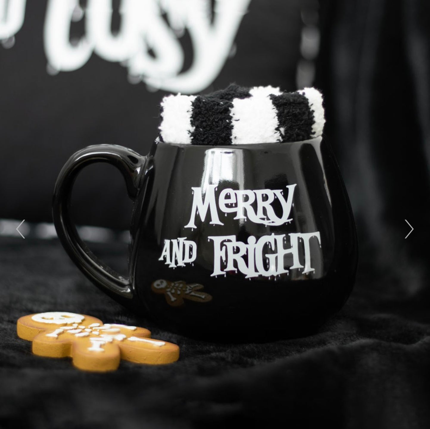 Christmas Merry and Fright Mug and Socks Set