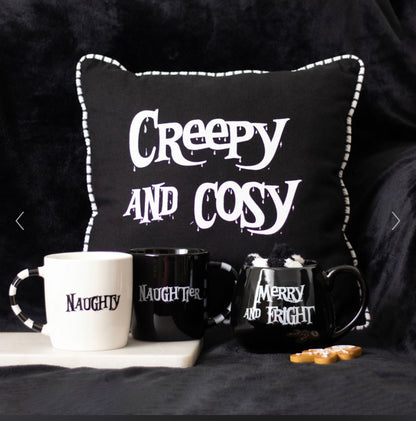 35cm Square Gothic Christmas Creepy & Cosy Cushion