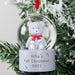 Personalised Baby’s 1st Christmas Teddy Bear Snow Globe Decoration