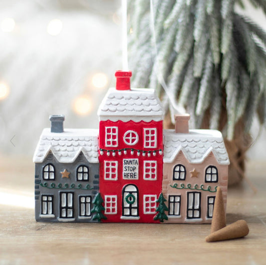 Christmas Village Incense Cone Holder