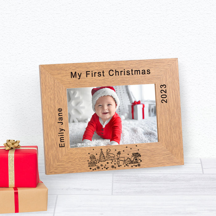 Personalised My First Christmas Photo Frame