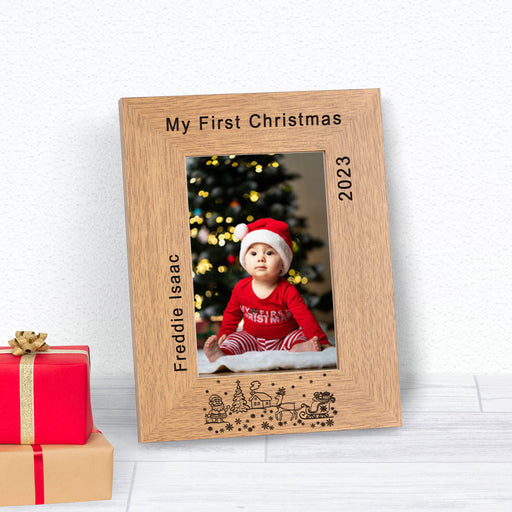 Personalised My First Christmas Photo Frame