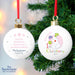 Personalised The Snowman & the Snowdog My 1st Christmas Pink Bauble