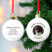 Personalised Upload Photo And Message Christmas Bauble