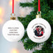 Personalised Upload Photo And Message Christmas Bauble