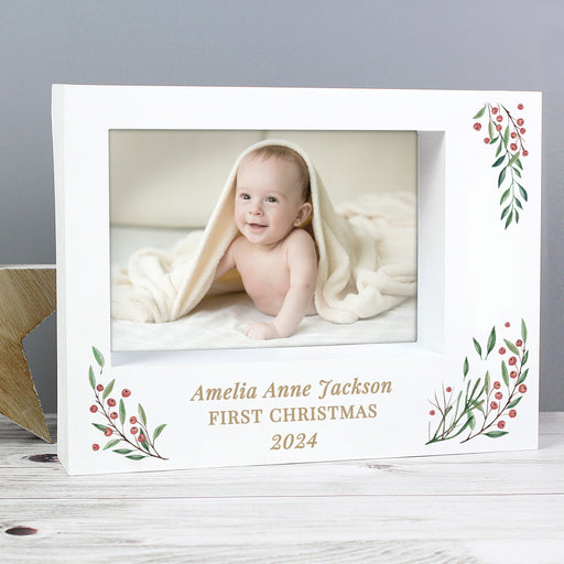 Personalised Baby’s First Christmas Box Photo Frame 5x7