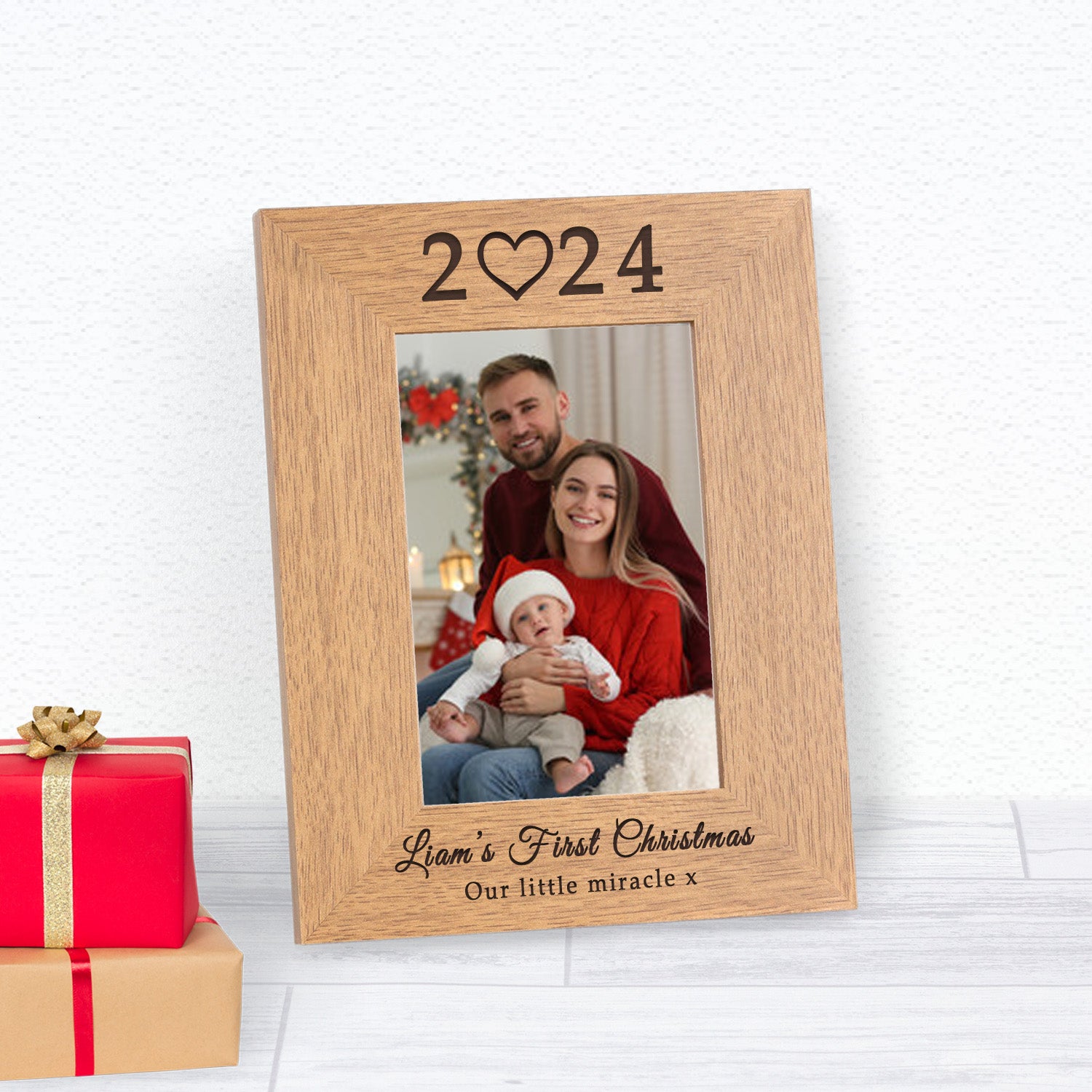 Personalised Baby's First Christmas Photo Frame