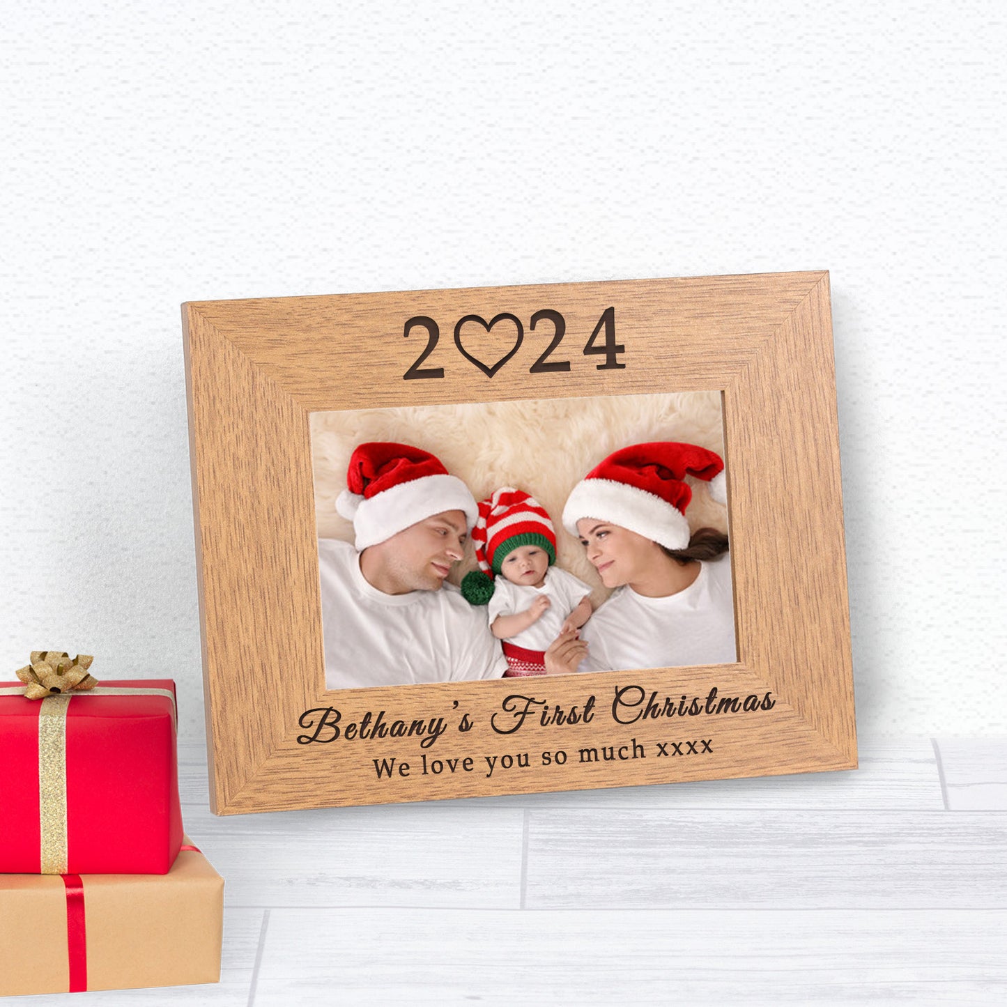 Personalised Baby's First Christmas Photo Frame