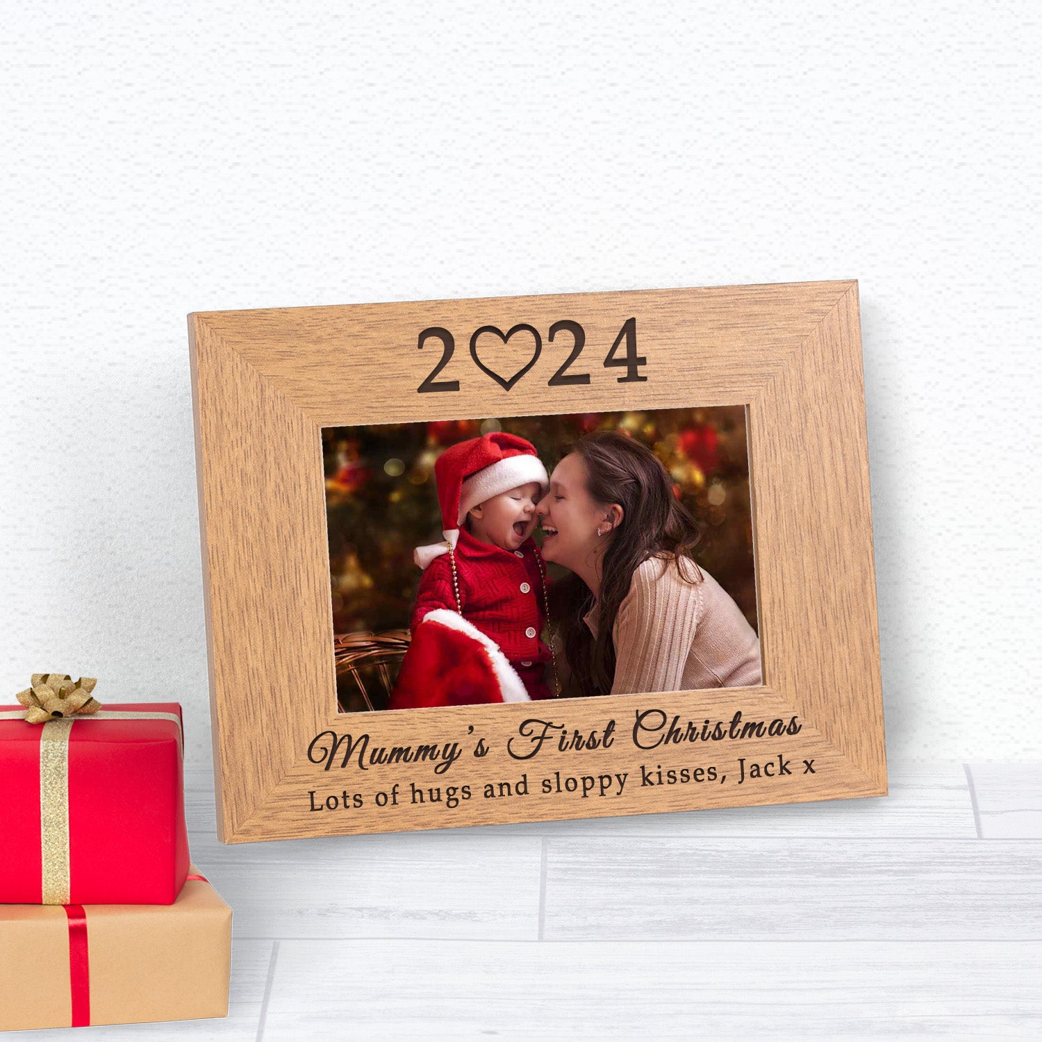 Personalised Mummy's First Christmas Photo Frame