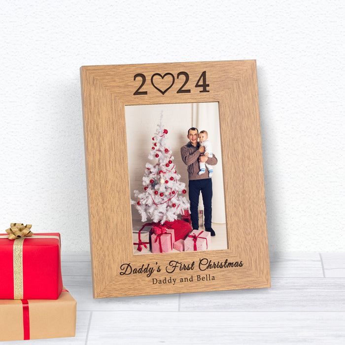 Personalised Daddy’s First Christmas Photo Frame