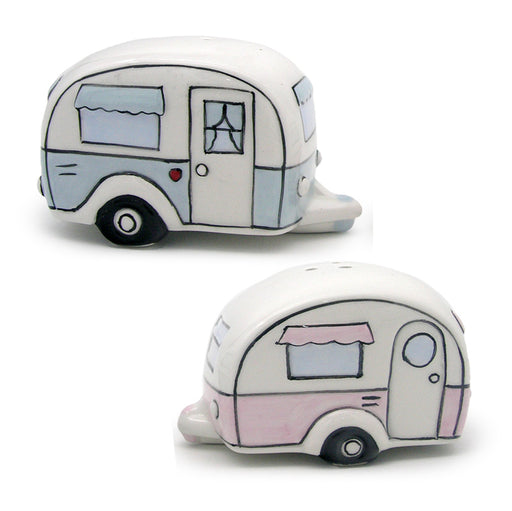 Caravan Shaped Ceramic Salt & Pepper Shaker Set