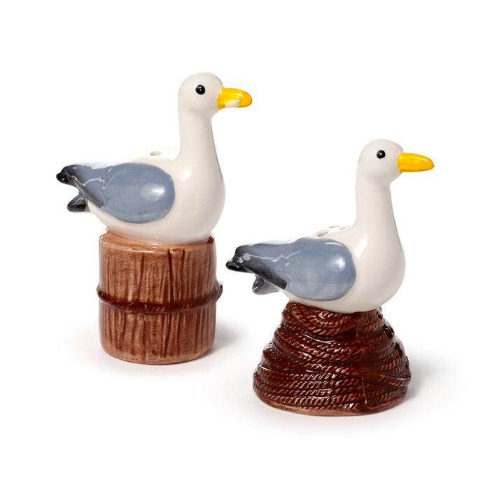 Seagull Buoy Ceramic Salt & Pepper Shaker Set