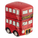 London Red Double Decker Bus Ceramic Salt & Pepper Shaker Set