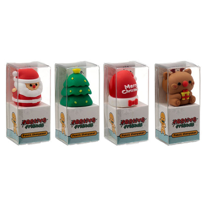 Christmas Festive Friends Shaped Pencil Sharpener