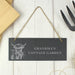 Personalised Highland Cow Slate Hanging Sign