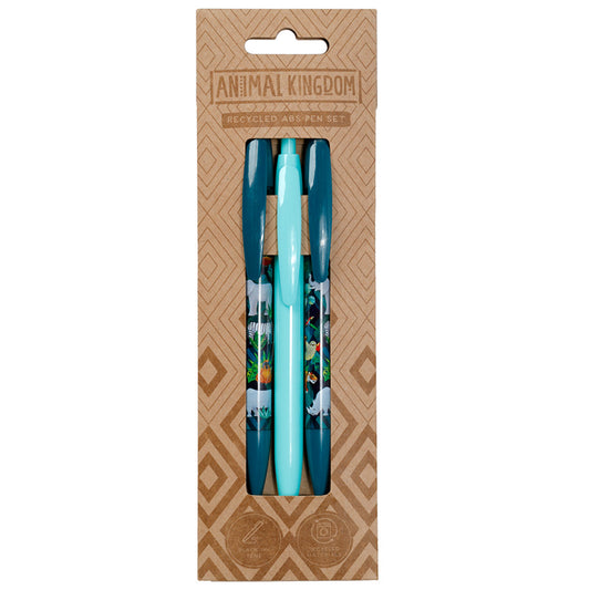 Animal Kingdom Recycled ABS (RABS) Pen Set of 3