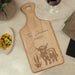 Personalised Highland Cow Paddle Wooden Chopping Board