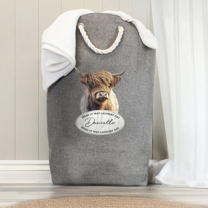 Personalised Highland Cow Storage Bag