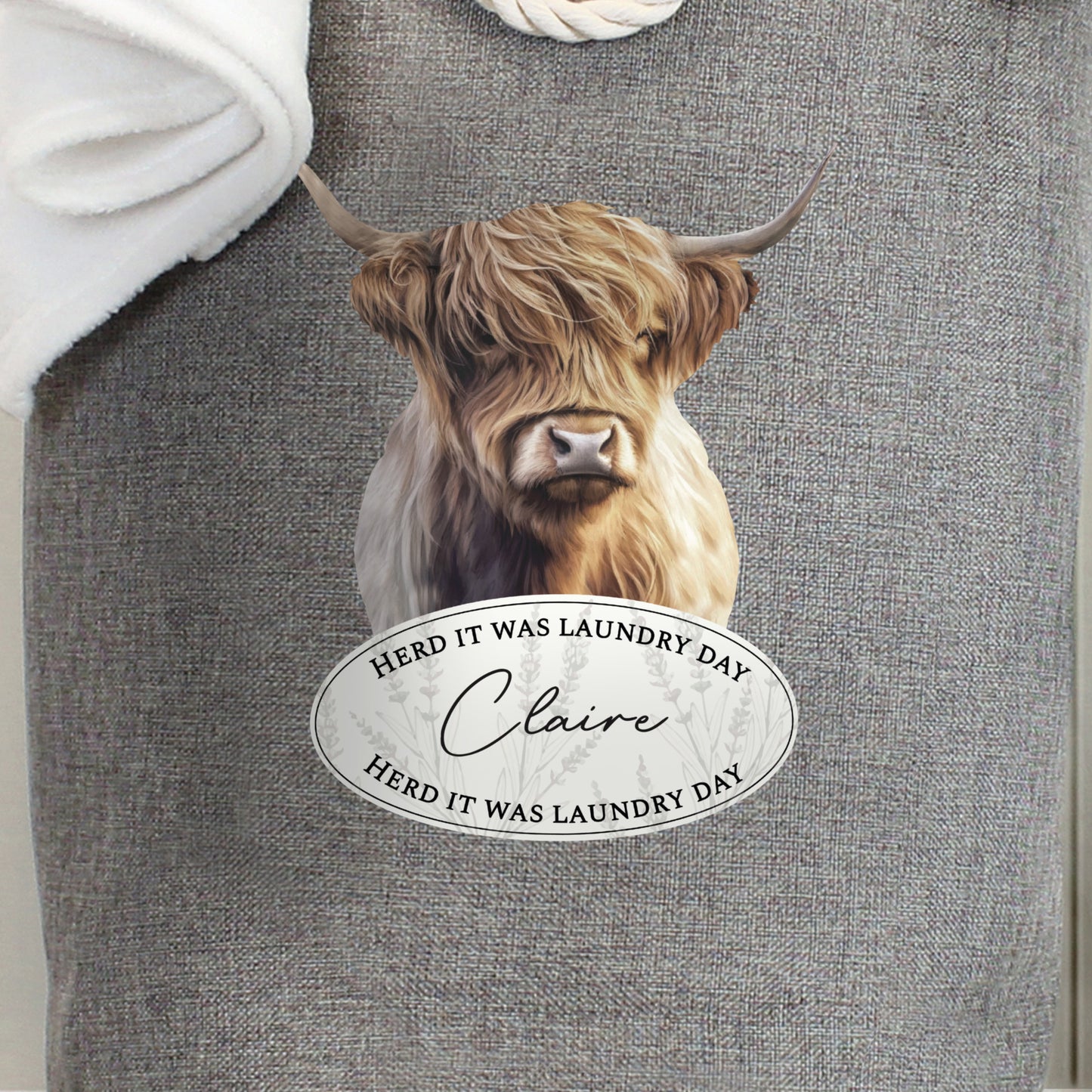 Personalised Highland Cow Storage Bag