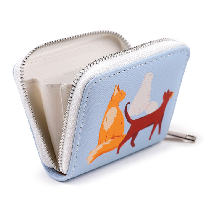 Feline Fine Cats Blue Wallet Purse 