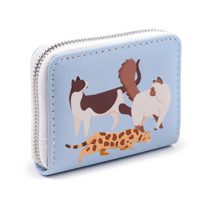 Feline Fine Cats Blue Wallet Purse 