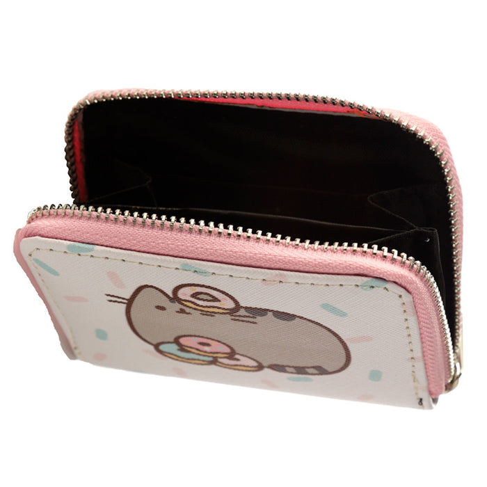 Pusheen Cat Foodie Donuts Zip Around Small Wallet Purse