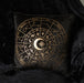 35cm Square Black Astrology Wheel Cushion