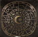 35cm Square Black Astrology Wheel Cushion