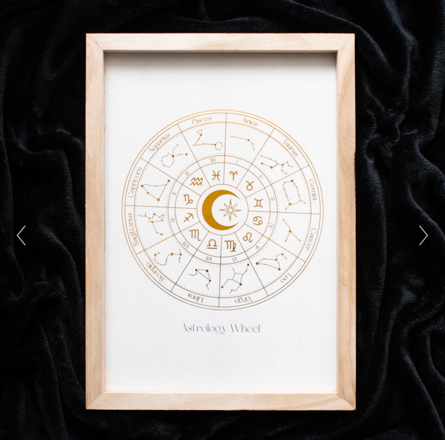 Off White Astrology Wheel Framed Wall Art Print