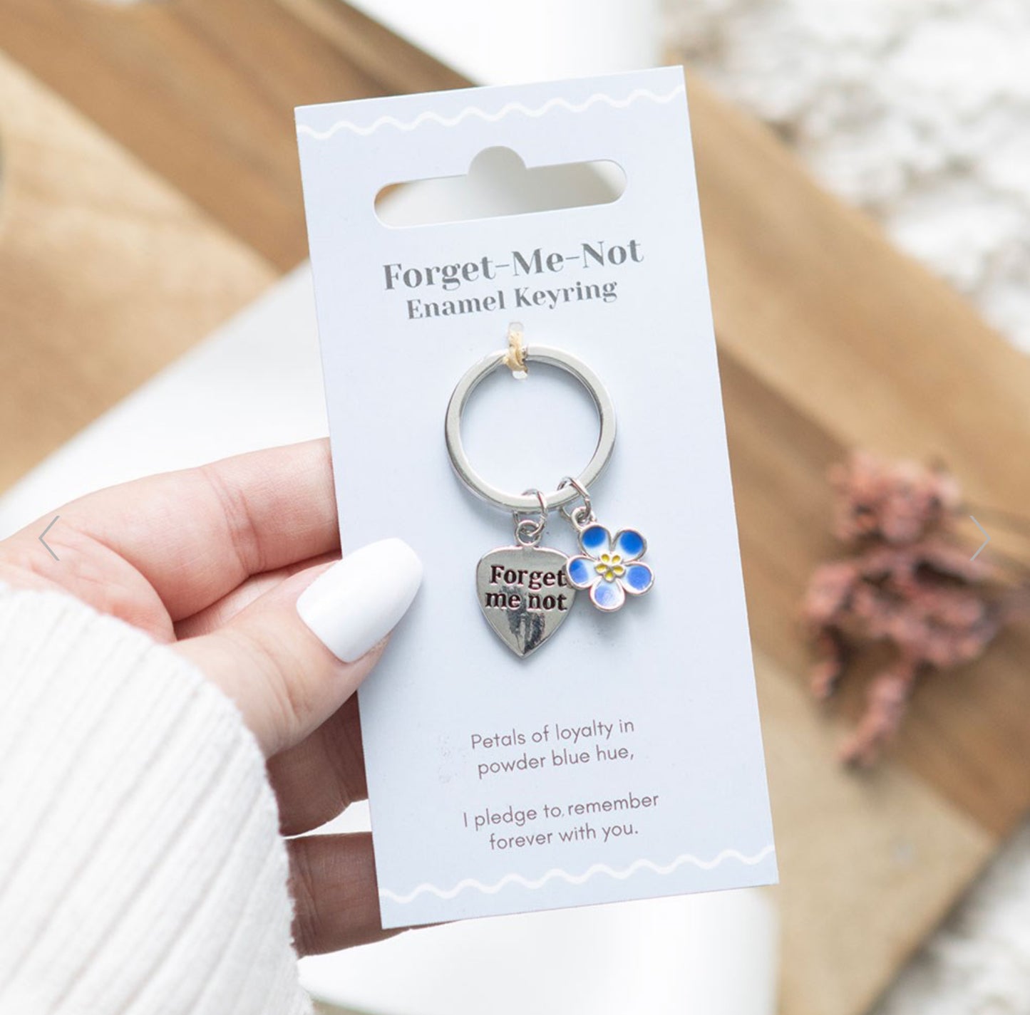 Forget-Me-Not Flower Keyring