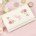 Personalised Floral Cream Leather Purse