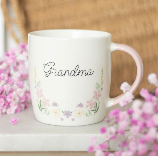 Grandma Pastel Floral Mug