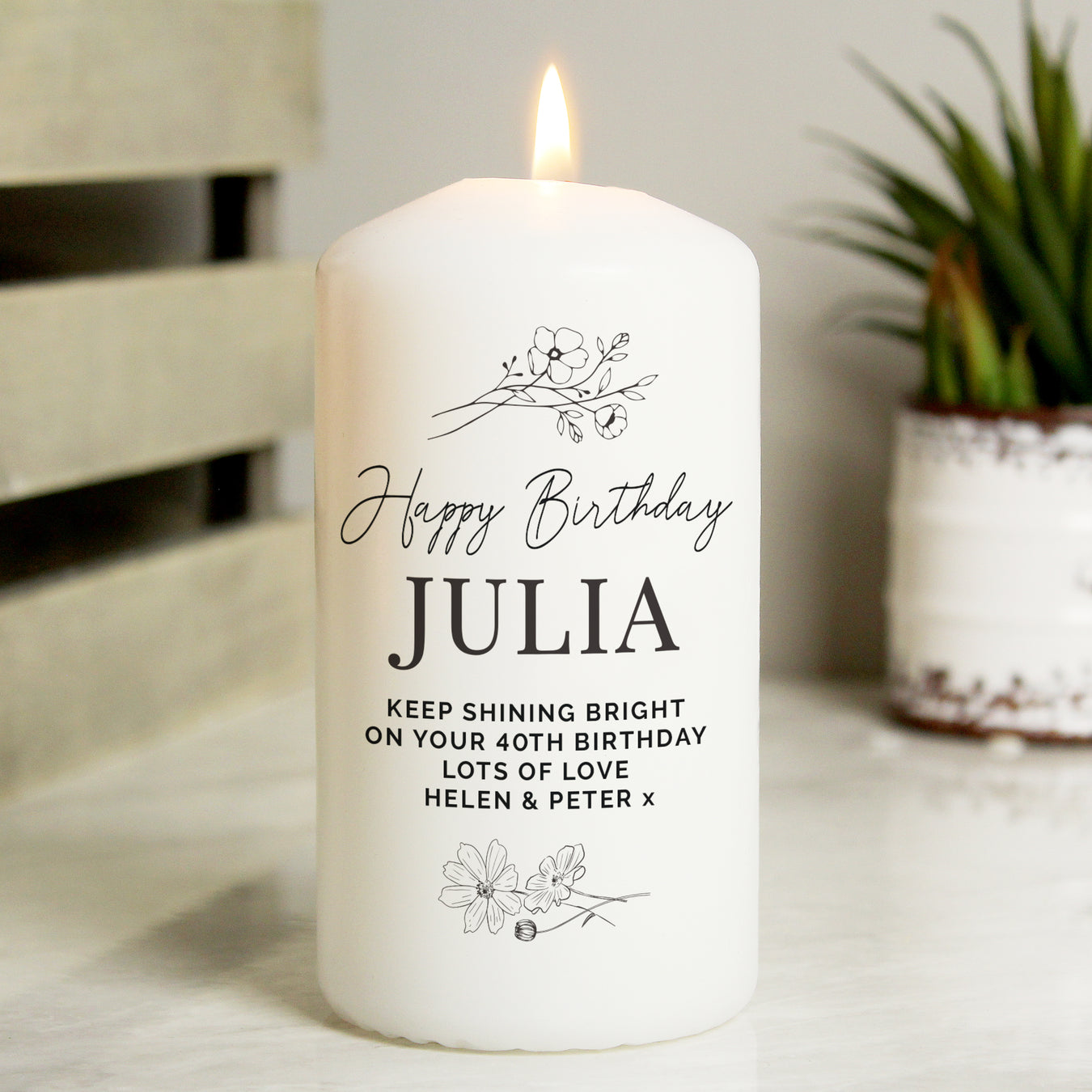 Personalised Pillar Candles