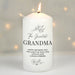 Personalised Floral Pillar Candle