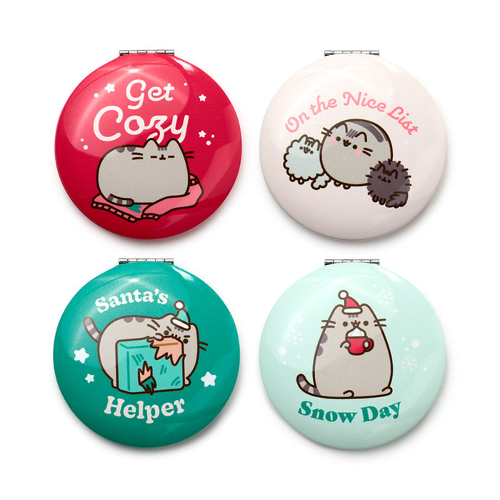 Pusheen Cat Christmas Compact Mirror