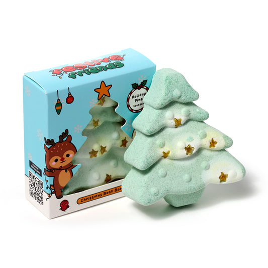 Christmas Tree Shaped Bath Bomb in Gift Box