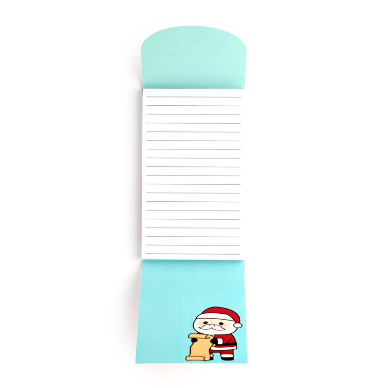 Christmas Festive Friends Santa Flip Open Shaped Memo Pad