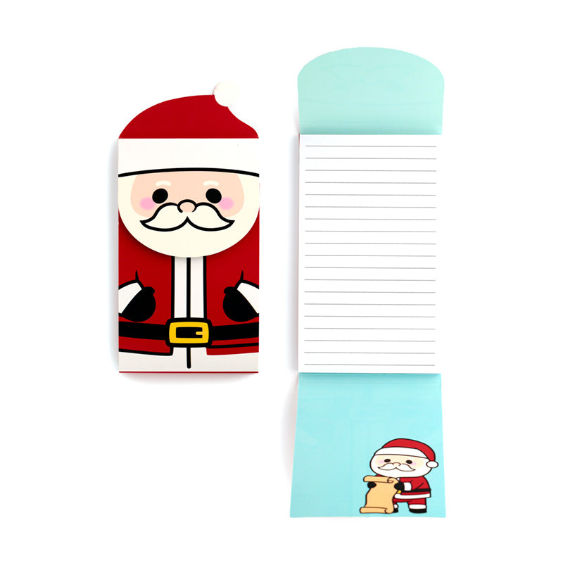 Christmas Festive Friends Santa Flip Open Shaped Memo Pad